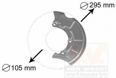 VAN WEZEL 5888371 -  Отражатель, диск тормозного механизма